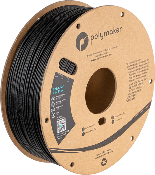 Polymaker Polylite LW PLA Black 800g 1.75mm Filament