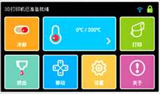 Chocolate 3D printer LCD screen