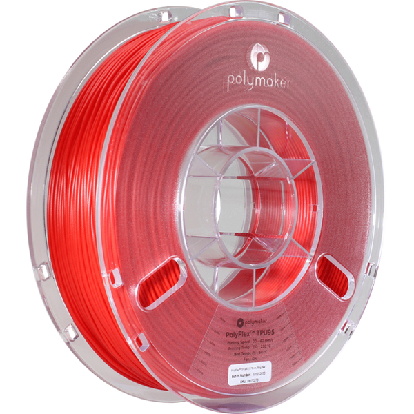 Red Polymaker PolyFlex TPU95 0.75kg 1.75mm Filament